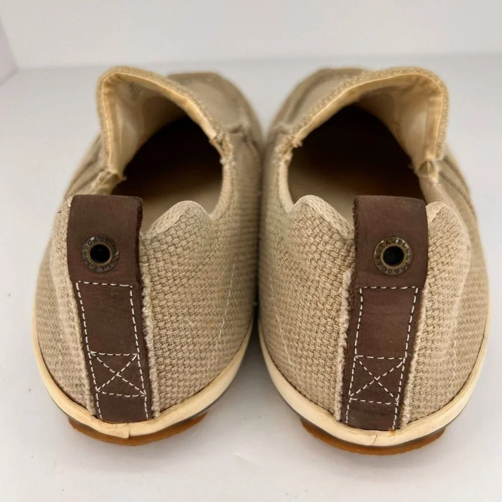 Margaritaville Mens Barbados MG7009M Beige Canvas Low Top Size 8 Slip-On Shoes